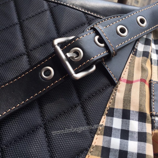 Burberry專門店新款大號彩虹Vintage復古格紋軍旅背包 巴寶莉男士女士後背包 yxb1393